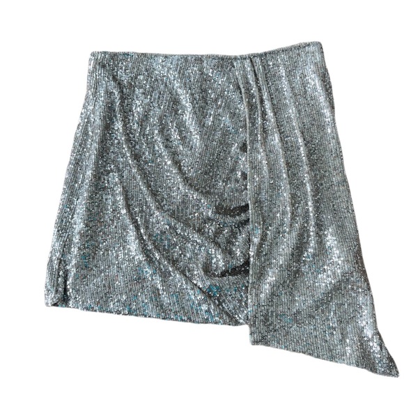 NWT Gianni Bini James Sequined Side Drape Skirt - Picture 3 of 14